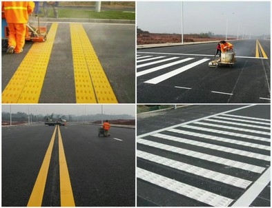 安康安康道路划线，热熔标线